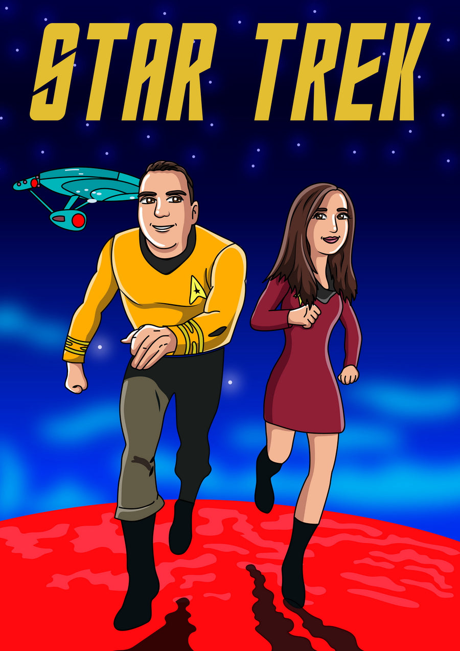 Star Trek - personalizowany obraz, cartoonizowany portret