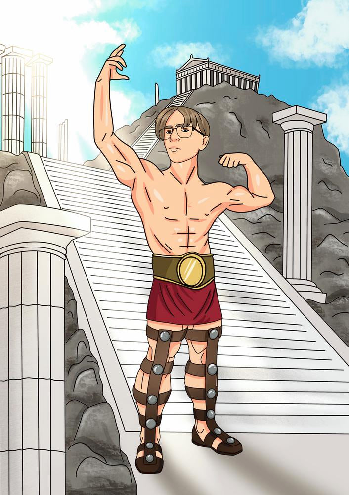 Hercules (Herkules) - personalizowany obraz, cartoonizowany portret - Homy Post
