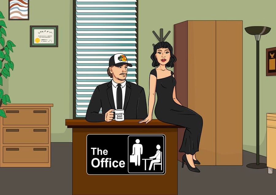 The Office (Biuro) - personalizowany obraz, cartoonizowany portret