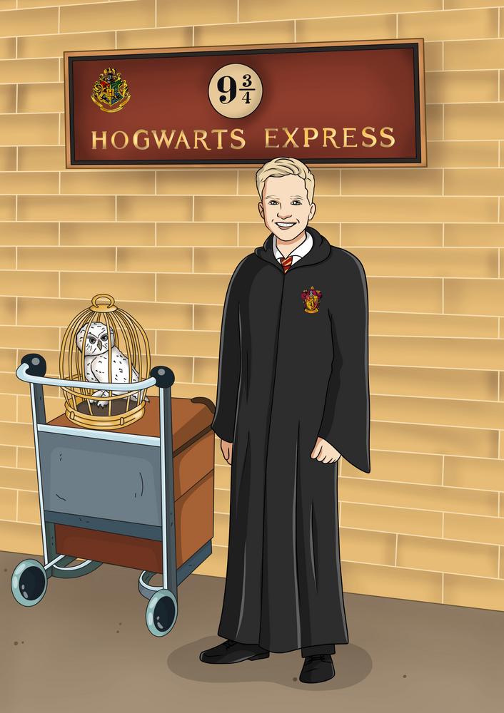 Harry Potter - personalizowany obraz, cartoonizowany portret