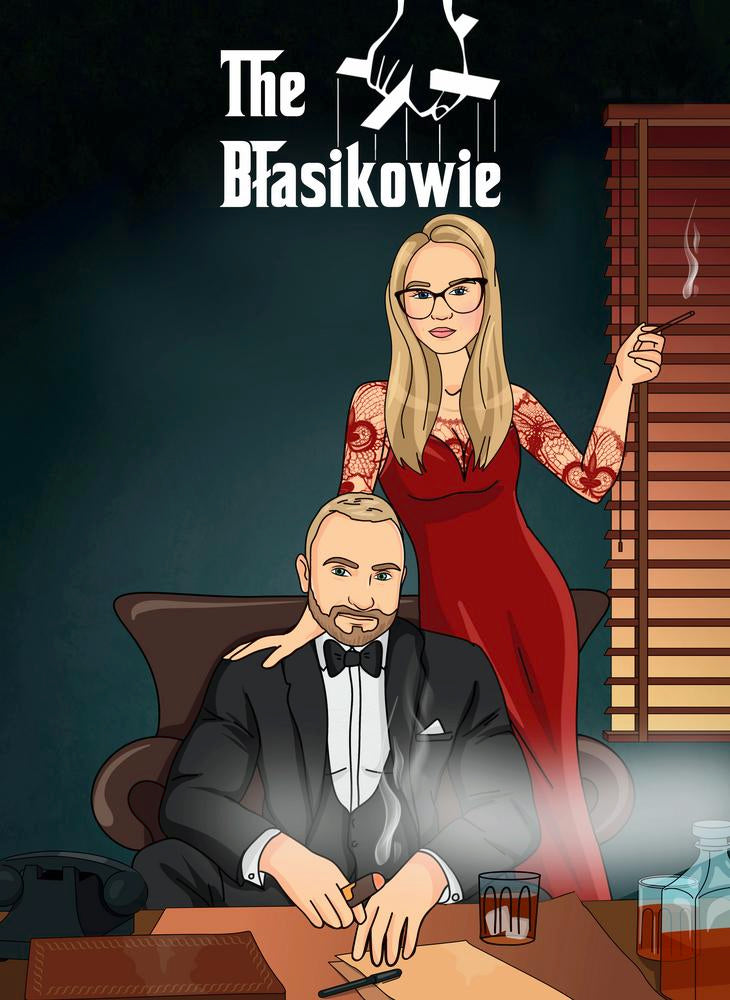 The Godfather (Ojciec Chrzestny) - personalizowany obraz, cartoonizowany portret