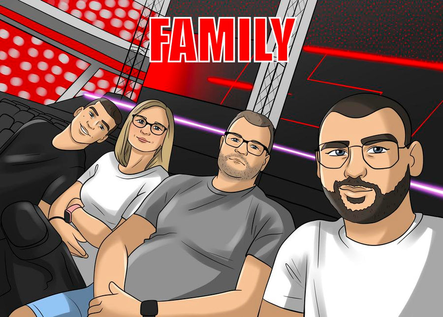 Portret w stylu piłkarskim / sportowym - personalizowany obraz ze zdjęcia - Homy Post