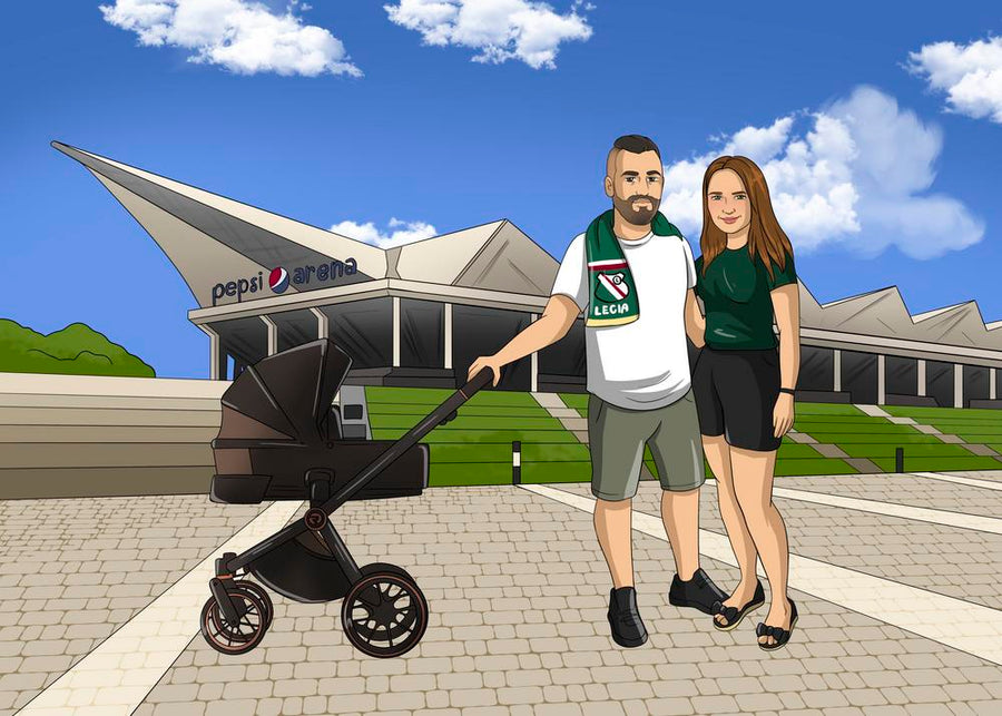 Portret w stylu piłkarskim / sportowym - personalizowany obraz ze zdjęcia - Homy Post