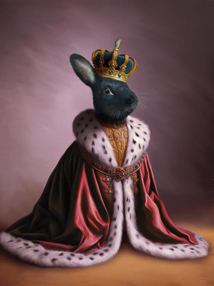 Portret pupila - personalizowany królewski obraz zwierzaka - Homy Post