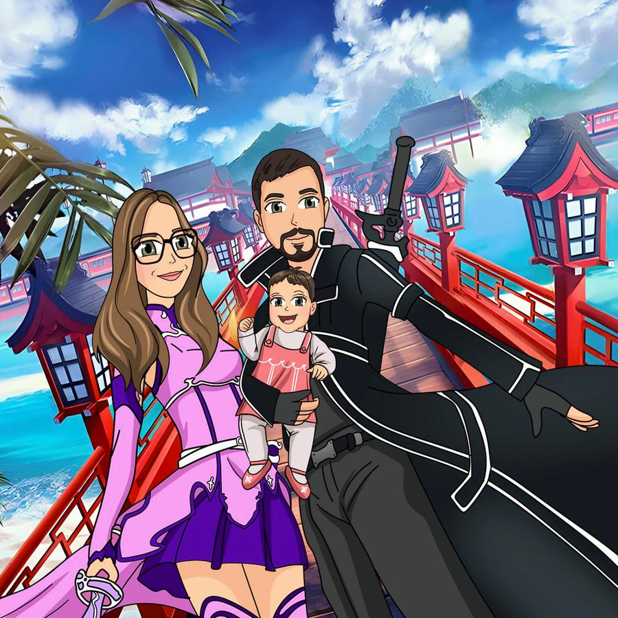 Inne rysunki Anime - personalizowany obraz, cartoonizowany portret - Homy Post