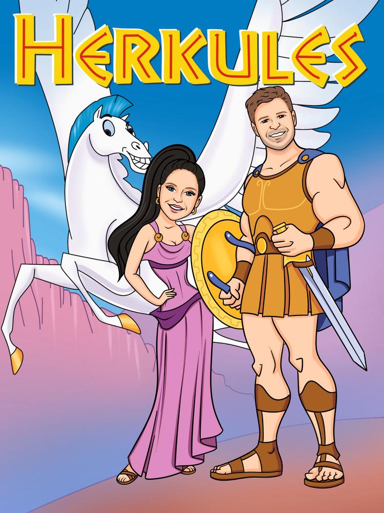 Hercules (Herkules) - personalizowany obraz, cartoonizowany portret - Homy Post