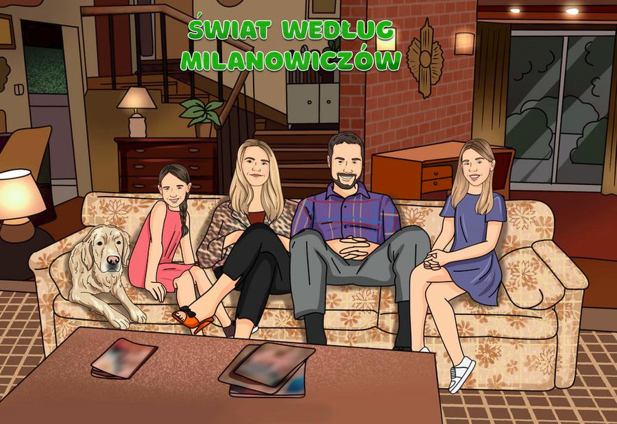 Świat według Bundych (Married... with Children) - personalizowany obraz, cartoonizowany portret - Homy Post