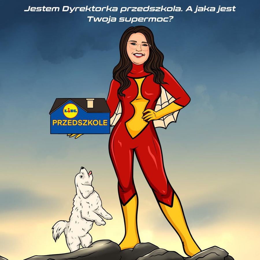Portret na Dzień Kobiet, Dziewczyn w stylu kreskówki ze zdjęcia - Homy Post