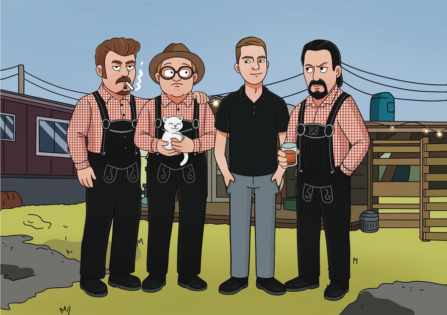 Trailer Park Boys (Chłopaki z baraków) - personalizowany obraz, cartoonizowany portret - Homy Post