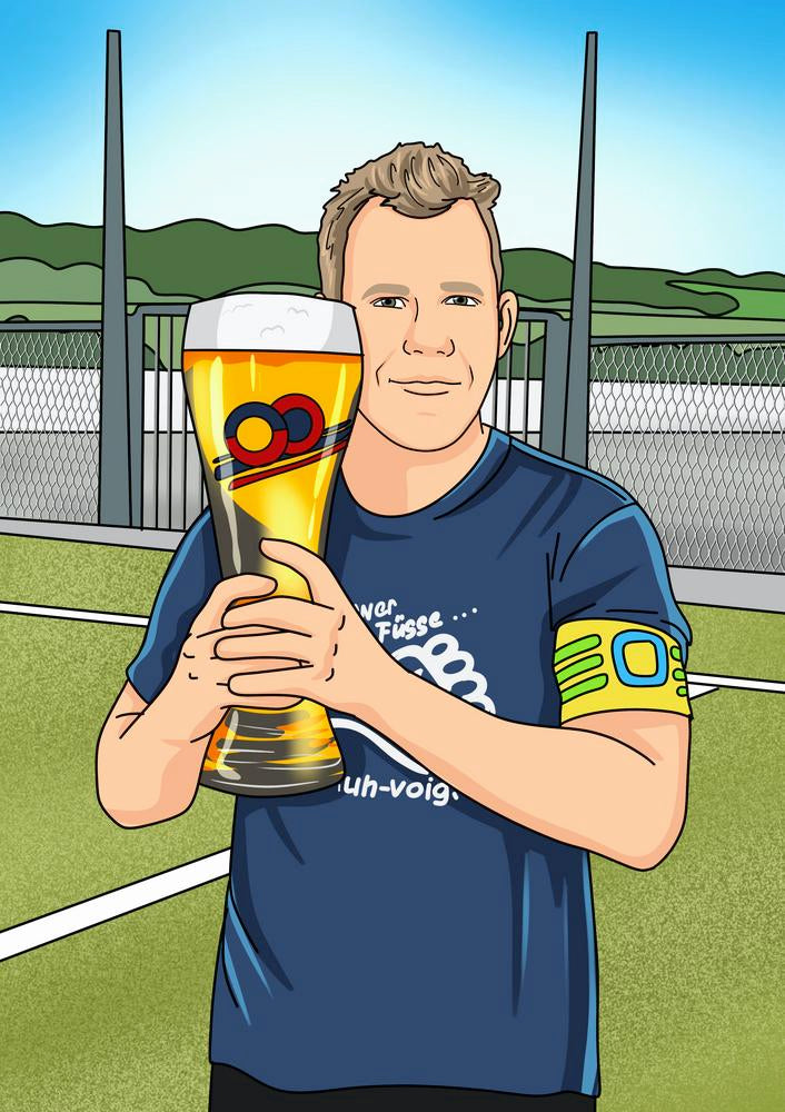 Portret w stylu piłkarskim / sportowym - personalizowany obraz ze zdjęcia - Homy Post