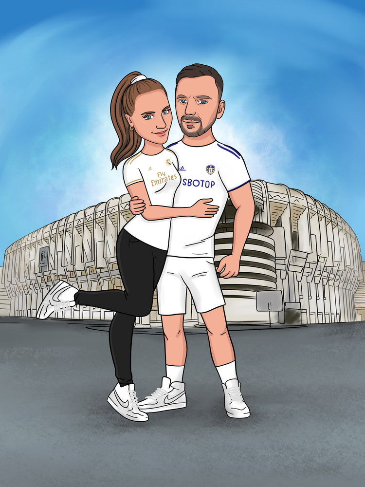 Portret w stylu piłkarskim / sportowym - personalizowany obraz ze zdjęcia - Homy Post