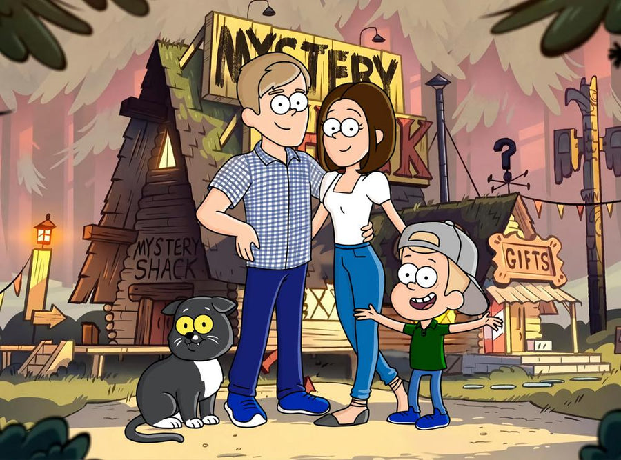 Gravity Falls (Wodogrzmoty Małe) - personalizowany obraz, cartoonizowany portret