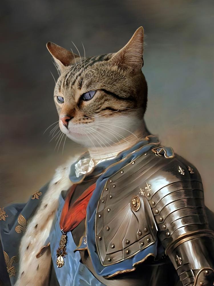 Portret pupila - personalizowany królewski obraz zwierzaka