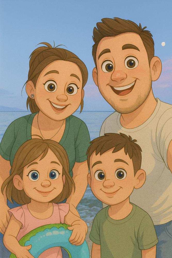 Generator AI portretów kreskówkowych: Druk obrazu w bajkowym stylu