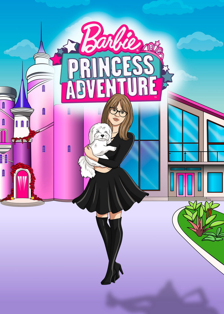 Barbie - personalizowany obraz, cartoonizowany portret