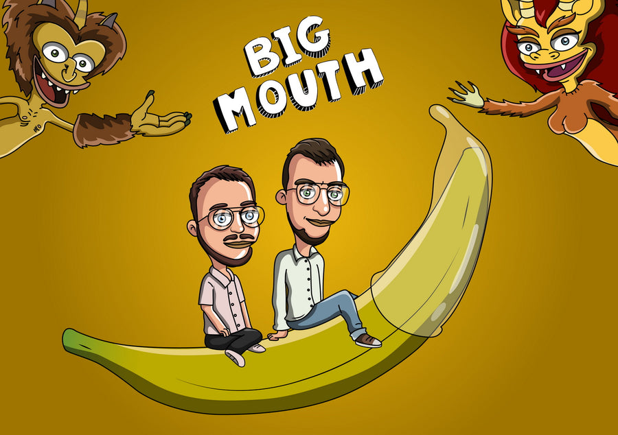 Big Mouth - personalizowany obraz, cartoonizowany portret