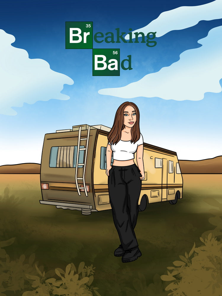 Breaking Bad - personalizowany obraz, cartoonizowany portret