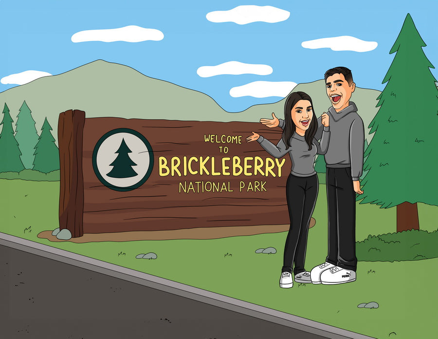 Brickleberry - personalizowany obraz, cartoonizowany portret