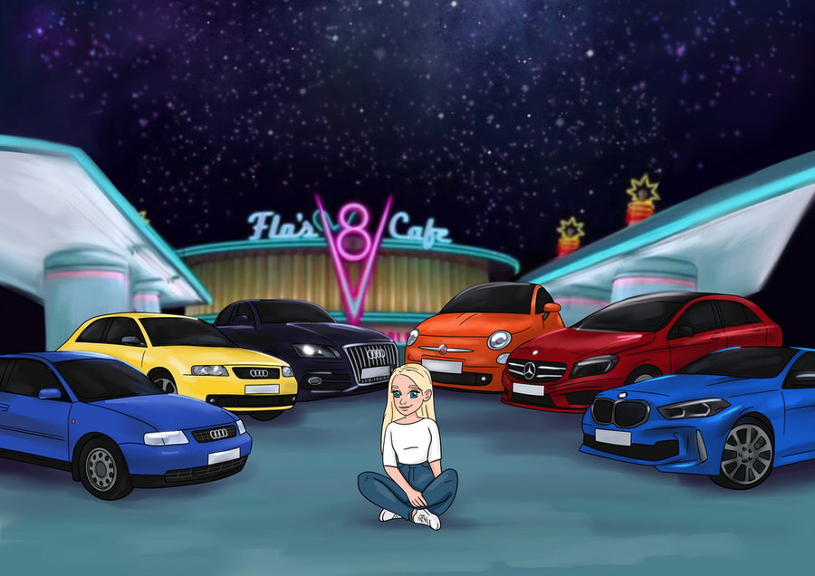 Cars - personalizowany obraz, cartoonizowany portret