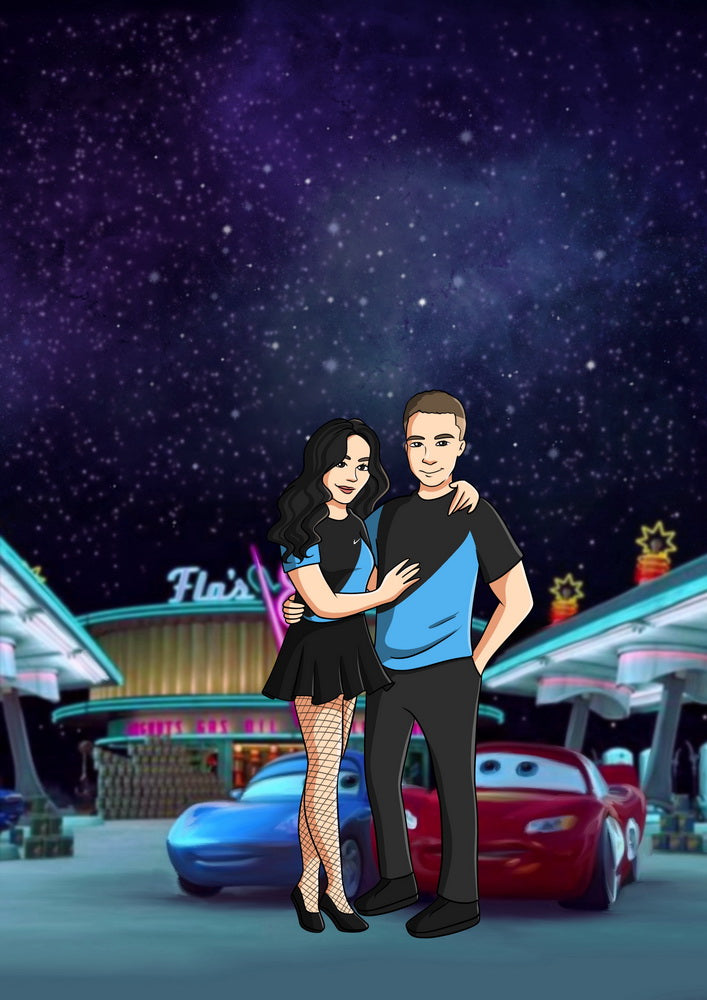 Cars - personalizowany obraz, cartoonizowany portret