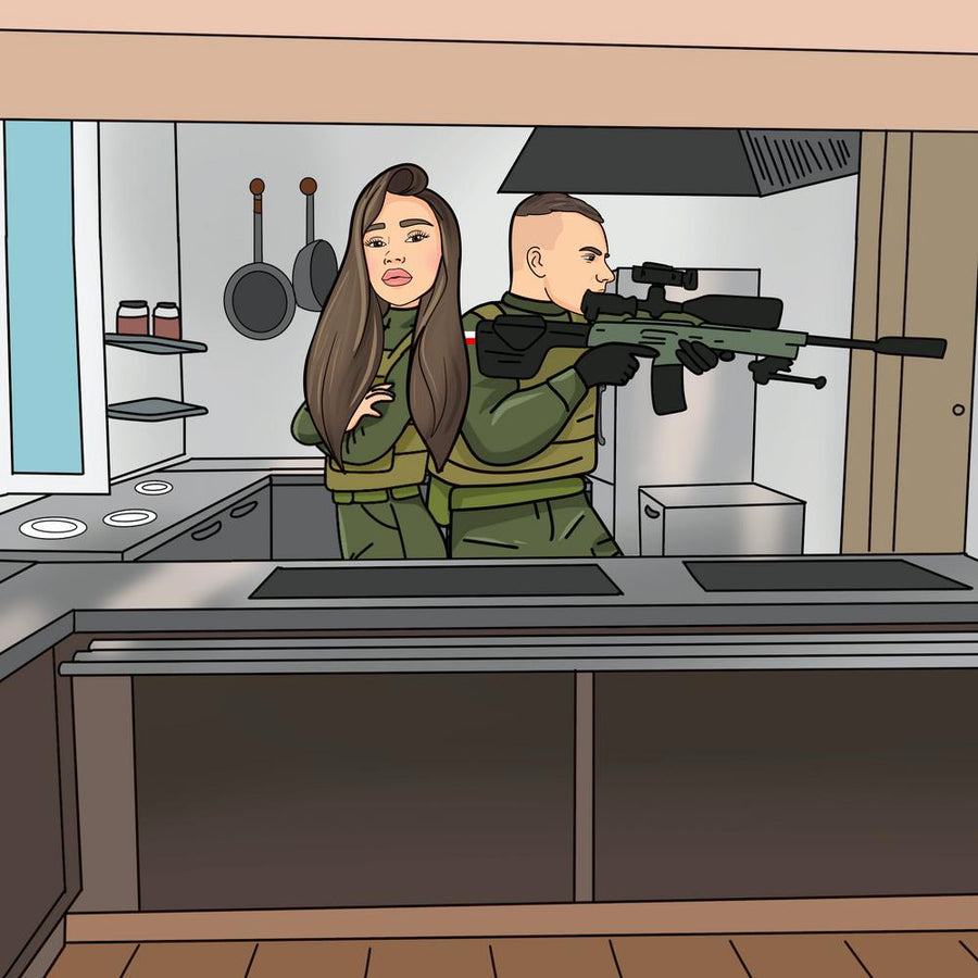 Counter Strike: GO - personalizowany obraz, cartoonizowany portret