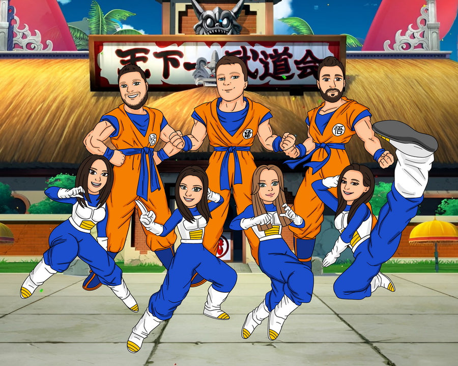 Dragon Ball - personalizowany obraz, cartoonizowany portret