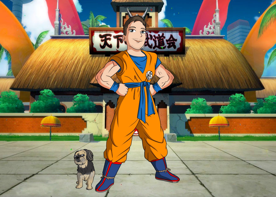 Dragon Ball - personalizowany obraz, cartoonizowany portret