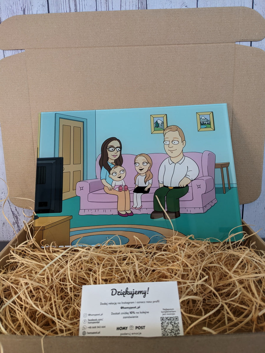 Family Guy - personalizowany obraz, cartoonizowany portret