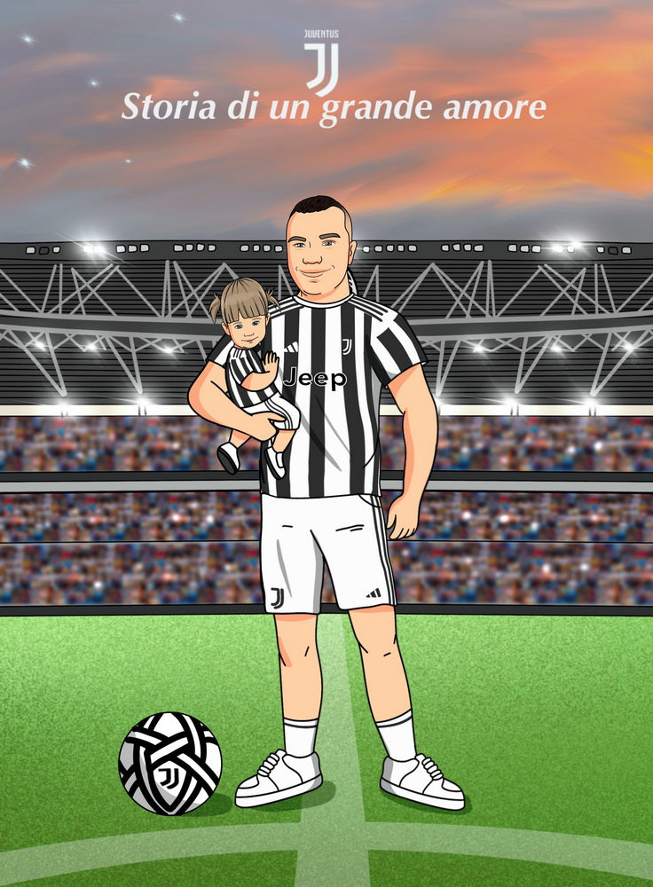 Portret w stylu piłkarskim / sportowym - personalizowany obraz ze zdjęcia - Homy Post