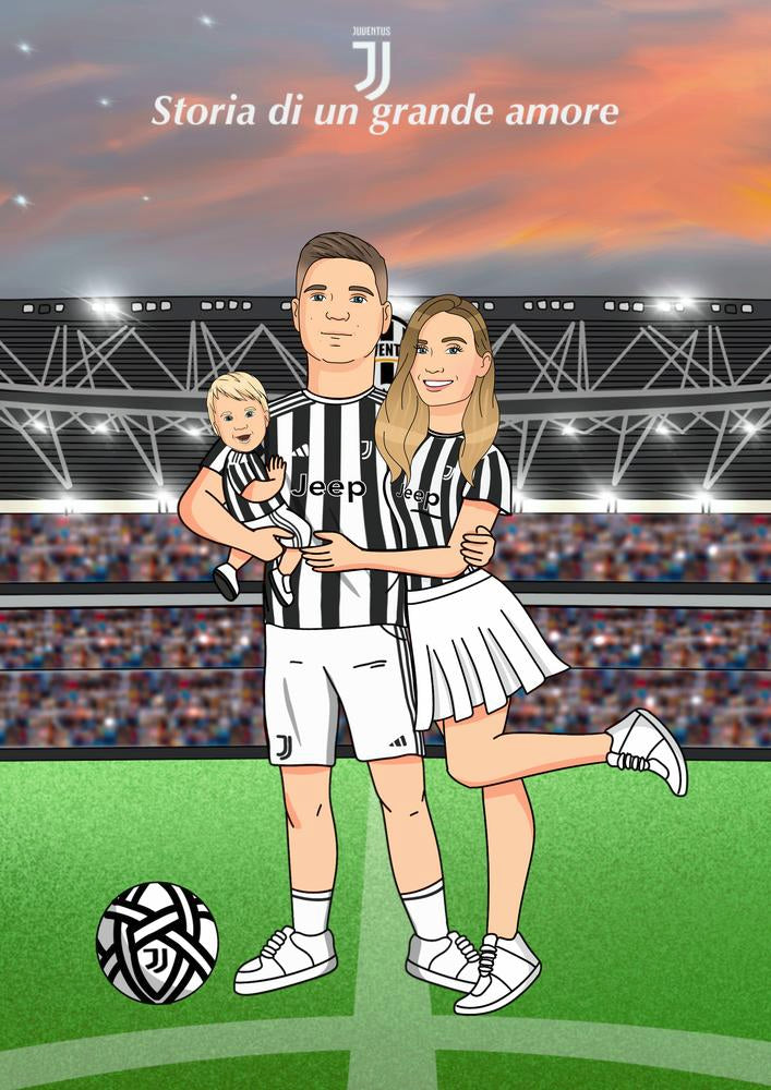 Portret w stylu piłkarskim / sportowym - personalizowany obraz ze zdjęcia - Homy Post