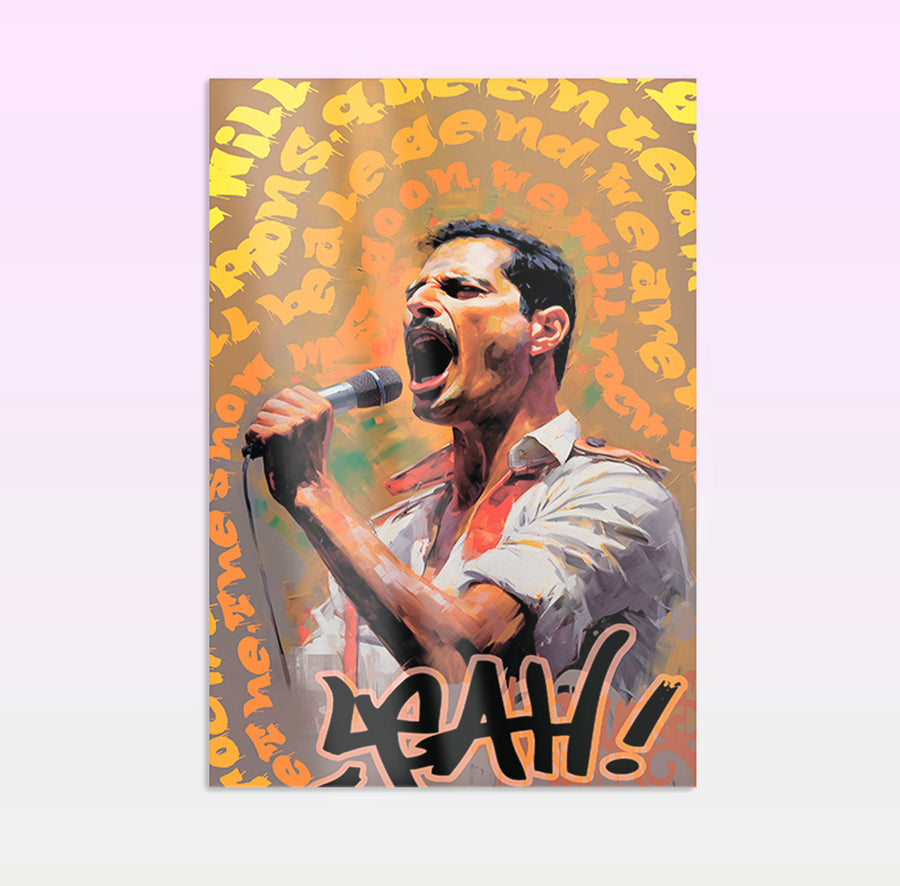 Freddie Mercury (Queen) - obraz na szkle
