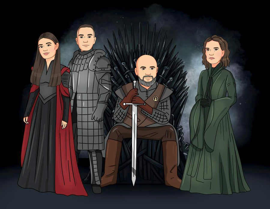 Game of Thrones (Gra o tron) - personalizowany obraz, cartoonizowany portret