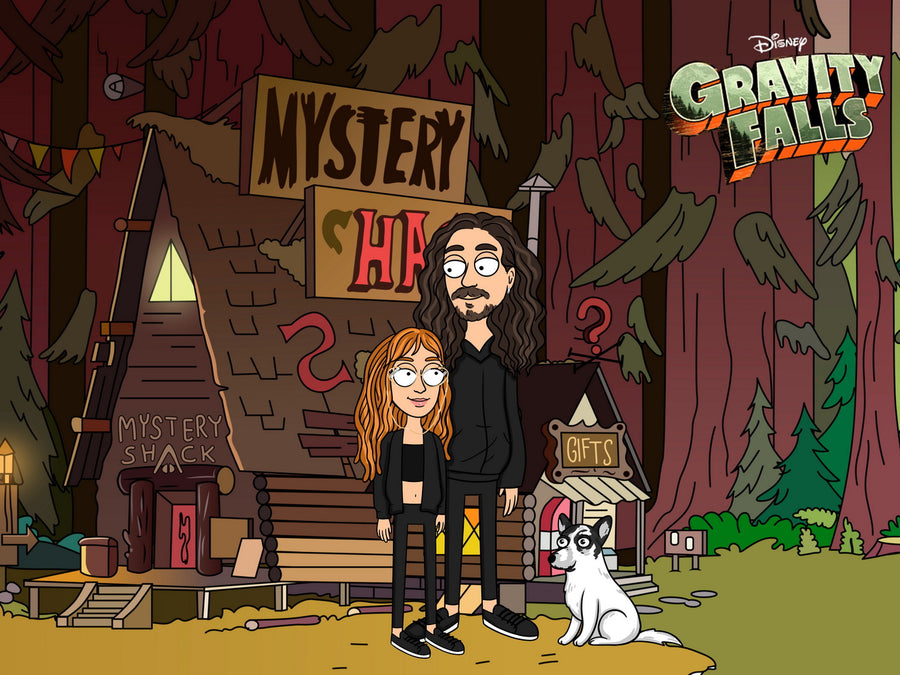 Gravity Falls (Wodogrzmoty Małe) - personalizowany obraz, cartoonizowany portret