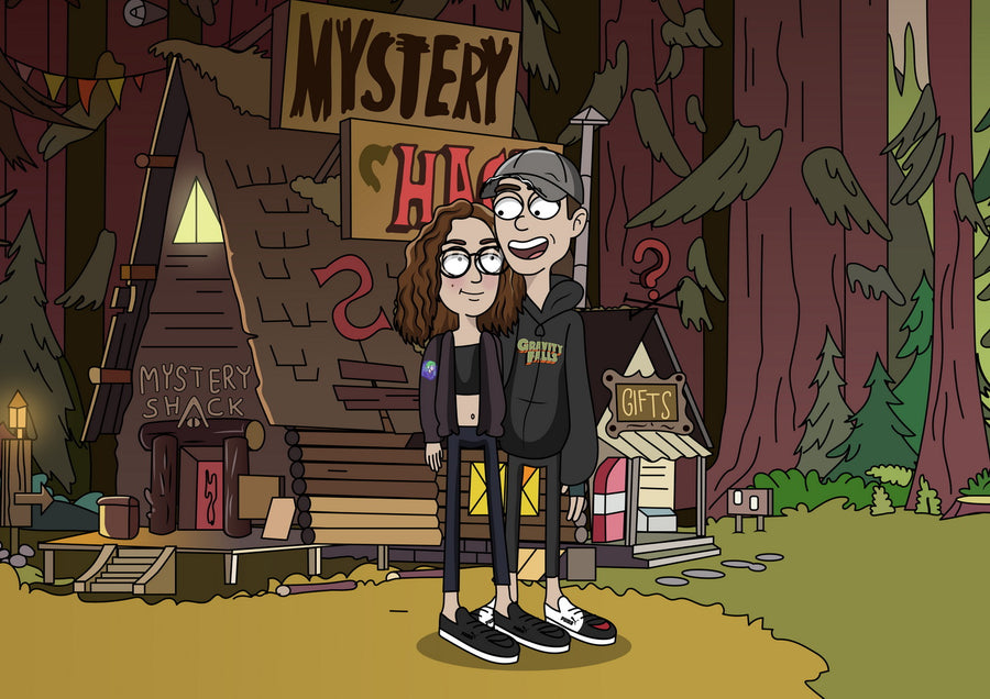 Gravity Falls (Wodogrzmoty Małe) - personalizowany obraz, cartoonizowany portret