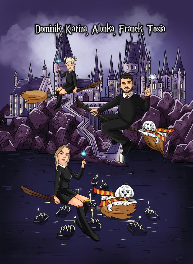 Harry Potter - personalizowany obraz, cartoonizowany portret