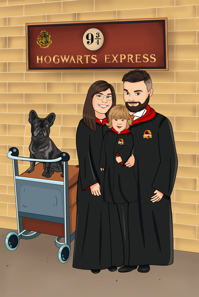Harry Potter - personalizowany obraz, cartoonizowany portret