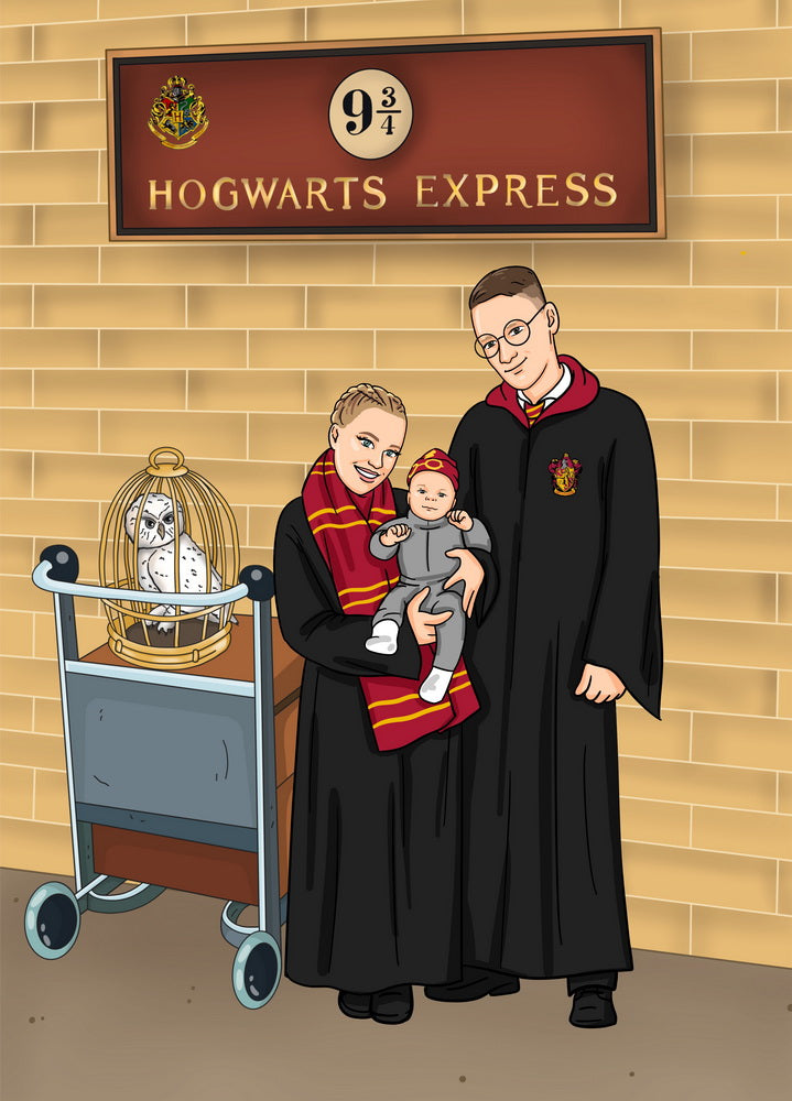 Harry Potter - personalizowany obraz, cartoonizowany portret