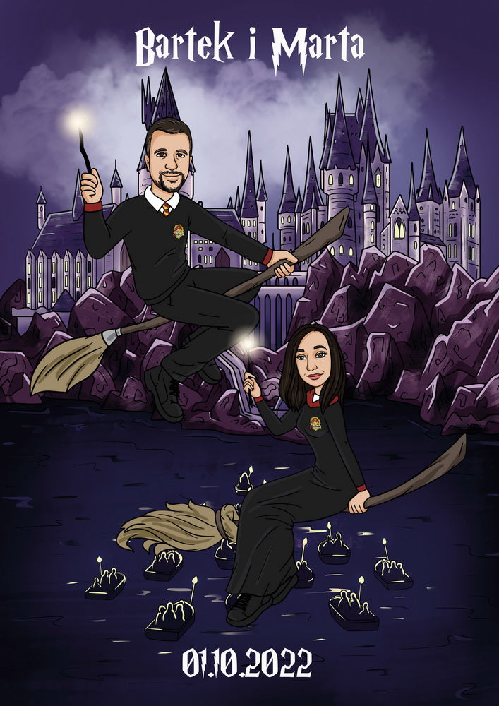 Harry Potter - personalizowany obraz, cartoonizowany portret