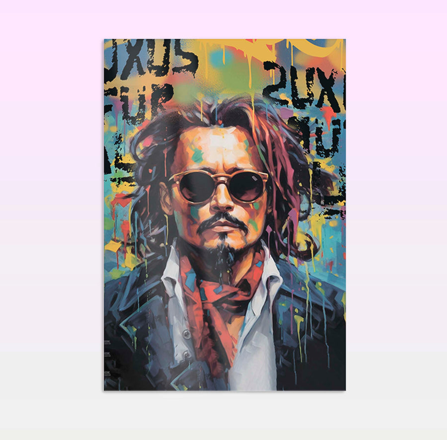 Johnny Depp - obraz na szkle