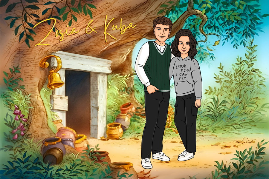 Winnie-the-Pooh (Kubuś Puchatek) - personalizowany obraz, cartoonizowany portret