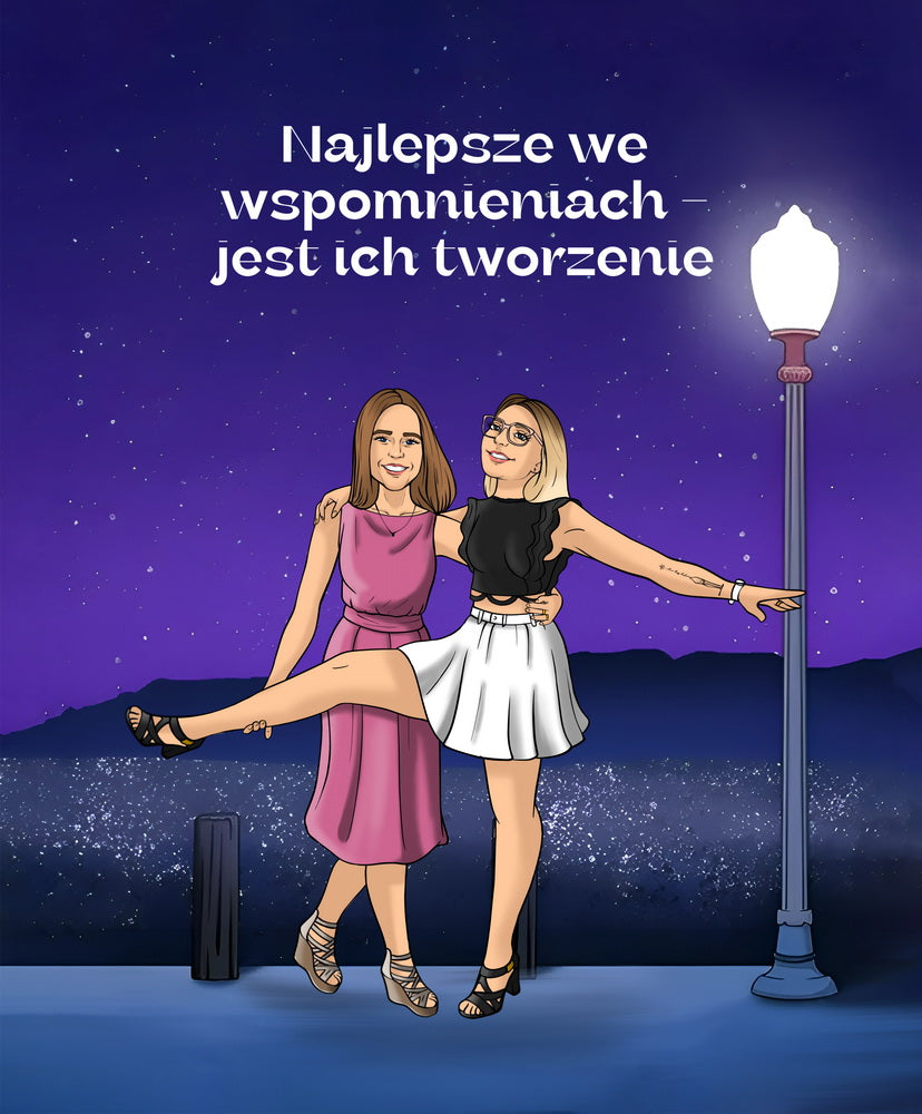 La La Land - personalizowany obraz, cartoonizowany portret - Homy Post