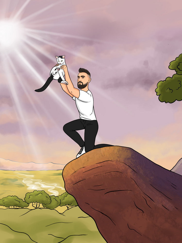Lion King (Król Lew) - personalizowany obraz, cartoonizowany portret