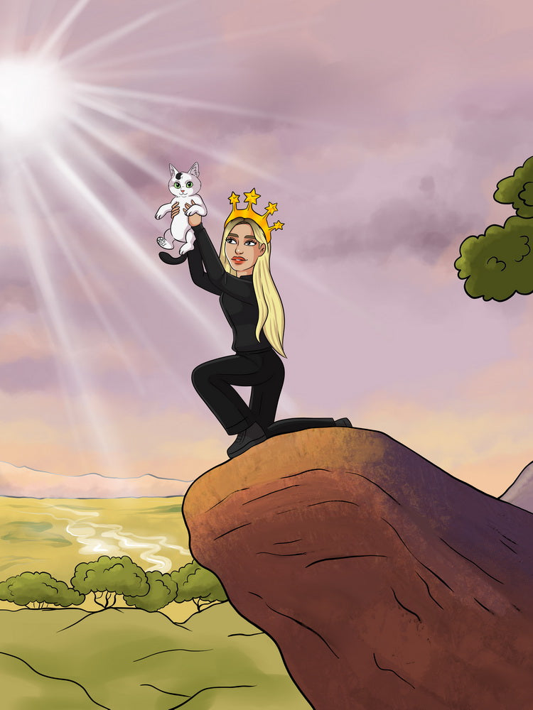 Lion King (Król Lew) - personalizowany obraz, cartoonizowany portret