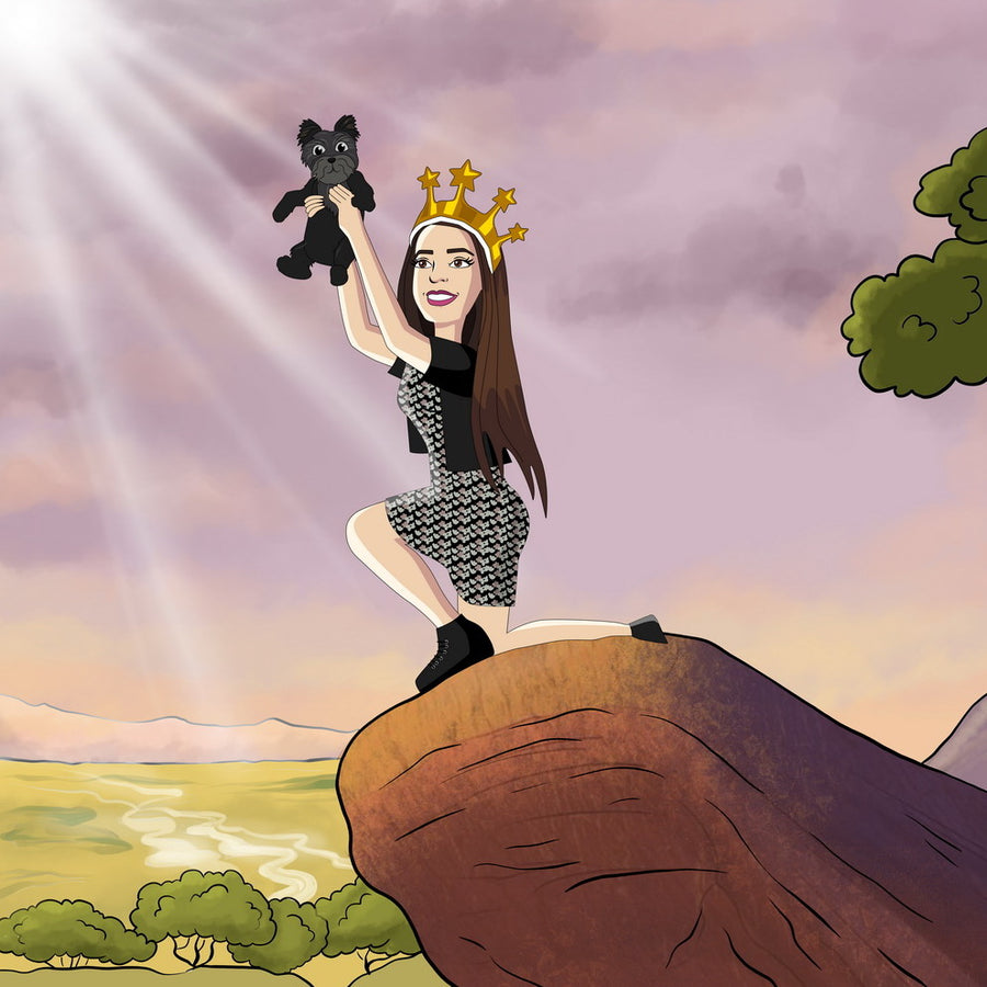 Lion King (Król Lew) - personalizowany obraz, cartoonizowany portret