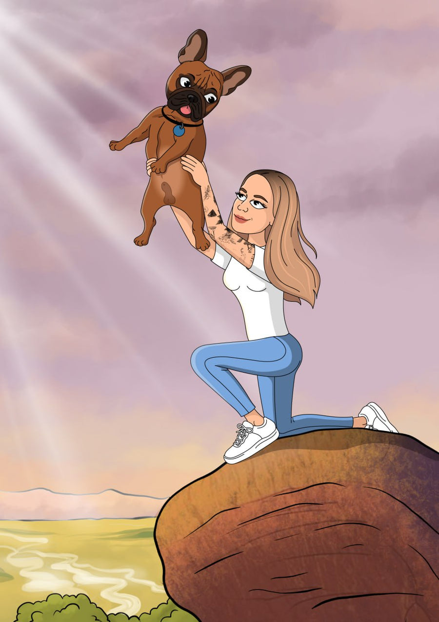 Lion King (Król Lew) - personalizowany obraz, cartoonizowany portret