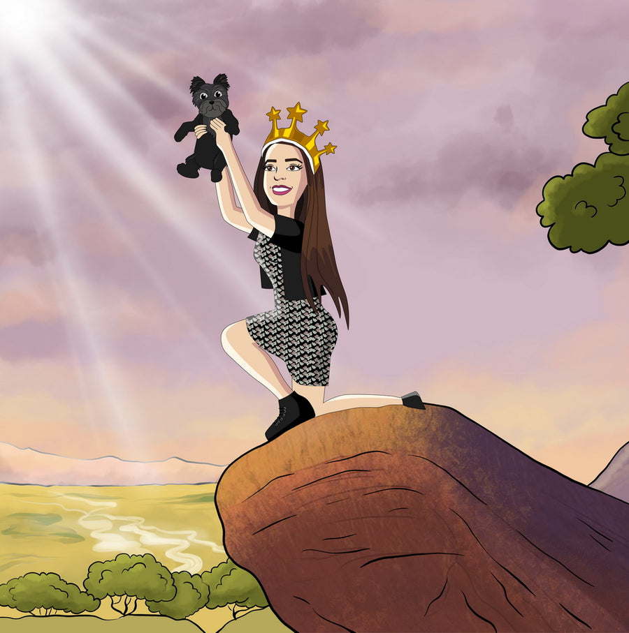 Lion King (Król Lew) - personalizowany obraz, cartoonizowany portret