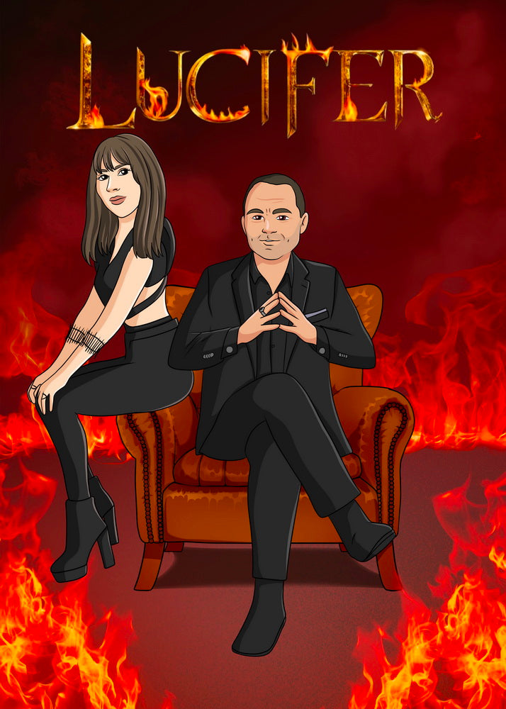 Lucifer - personalizowany obraz, cartoonizowany portret