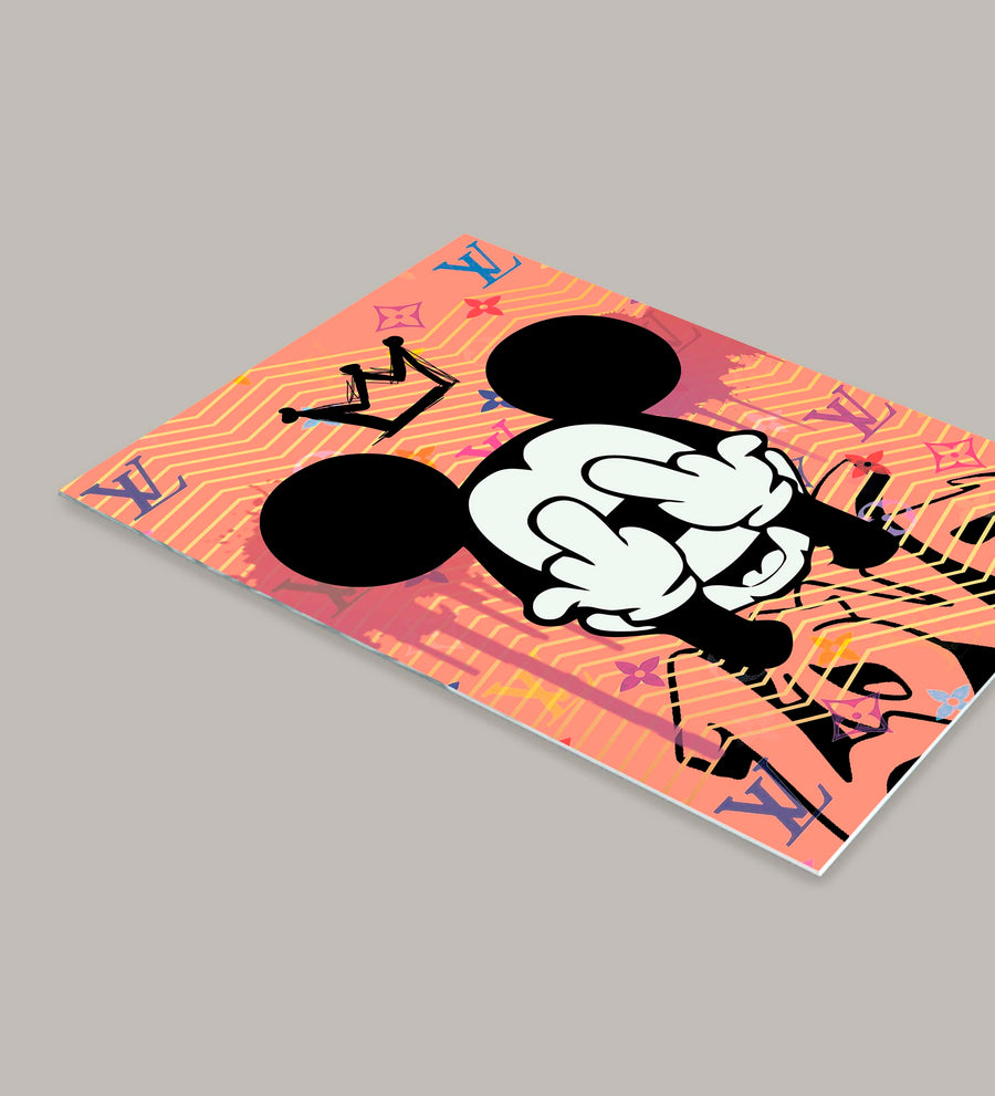 Myszka Miki (Mickey Mouse) - obraz na szkle