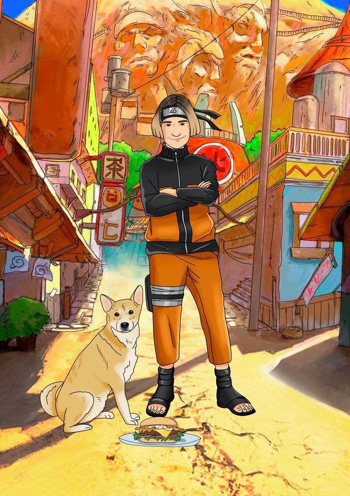 Naruto - personalizowany obraz, cartoonizowany portret