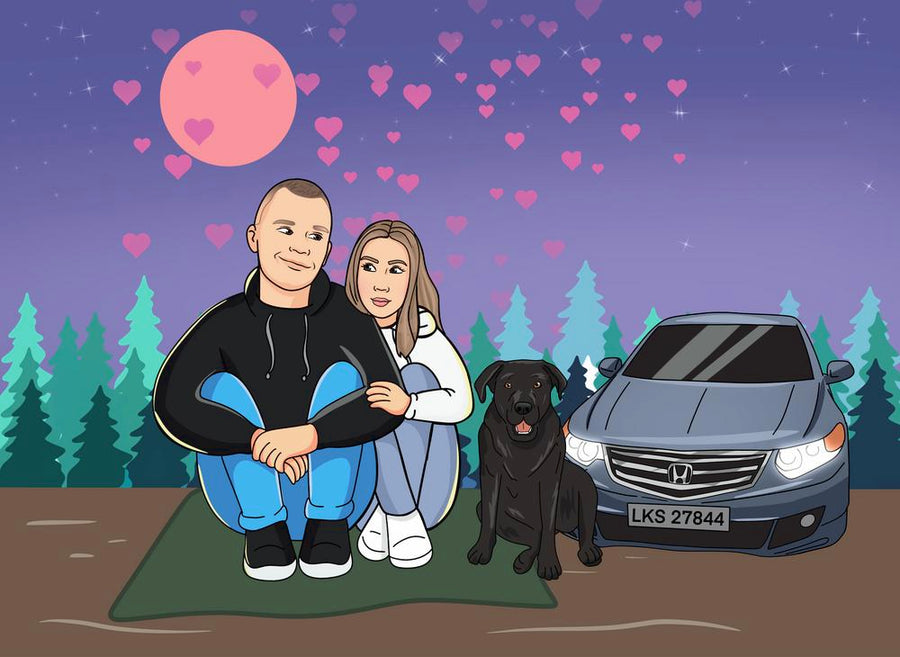 W swoim własnym stylu - personalizowany obraz, cartoonizowany portret